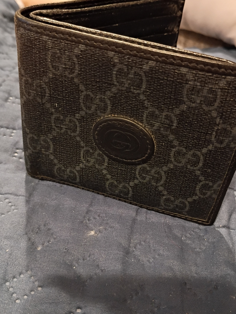 Gucci Black GG Logo Bifold Wallet